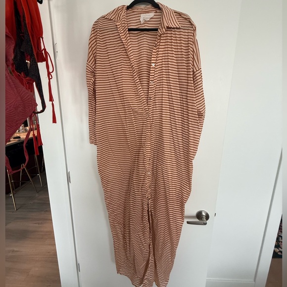 acacia swimwear Dresses & Skirts - Acacia Swimwear Tan and White Striped Top